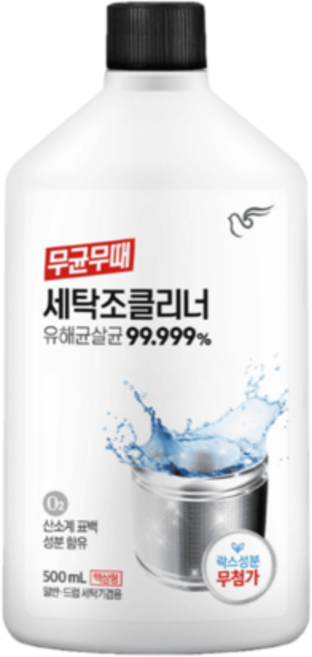 세탁조클리너 세탁기청소 무균무때 피죤 500ml, 1개
