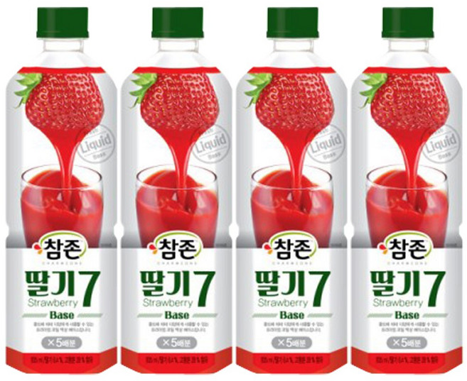 참존식품 딸기7베이스, 4개, 835ml