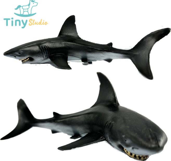 타이니스튜디오 백상아리 피규어 장난감 완구 모형 해양동물 바다생물 고래 상어 KC인증, 1개