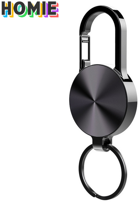 HOMIE 녹음기 키링 고음질 녹음 고성능 오디오 스마트 노이즈 캔슬링 마이크로 녹음기 휴대용 녹음기, 블랙, 4GB