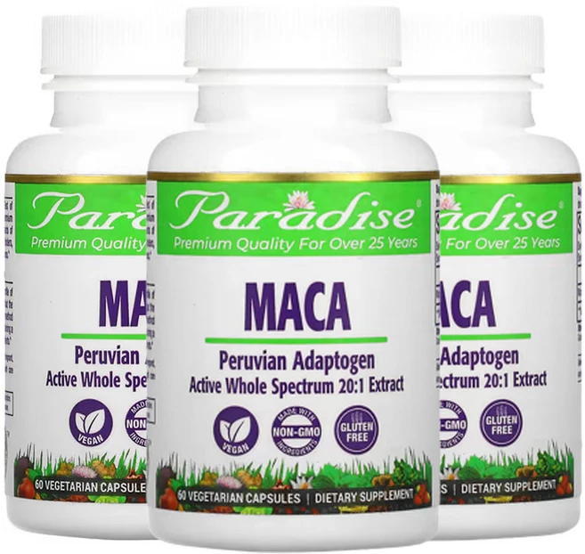 파라다이스허브 마카 베지 캡슐 60정, 3팩 - 쿠팡