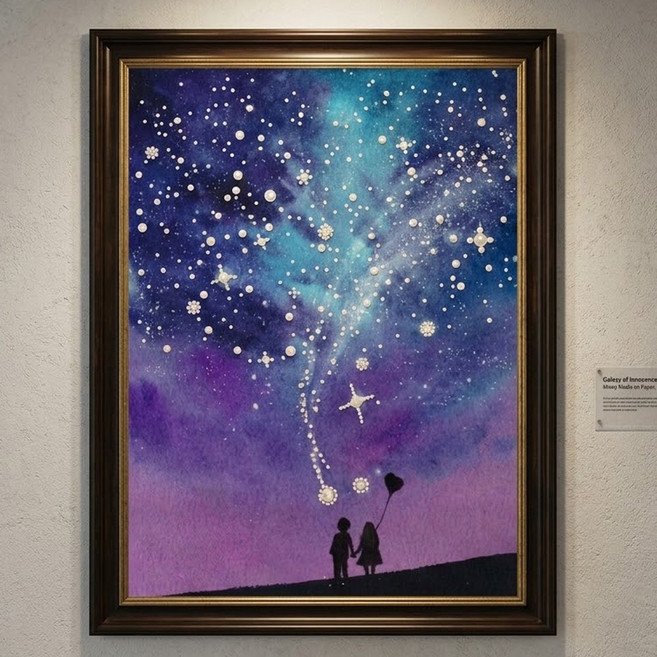 호인트 DIY 진주 보석십자수 명화그리기 30x40cm, 1개, 05별빛산책