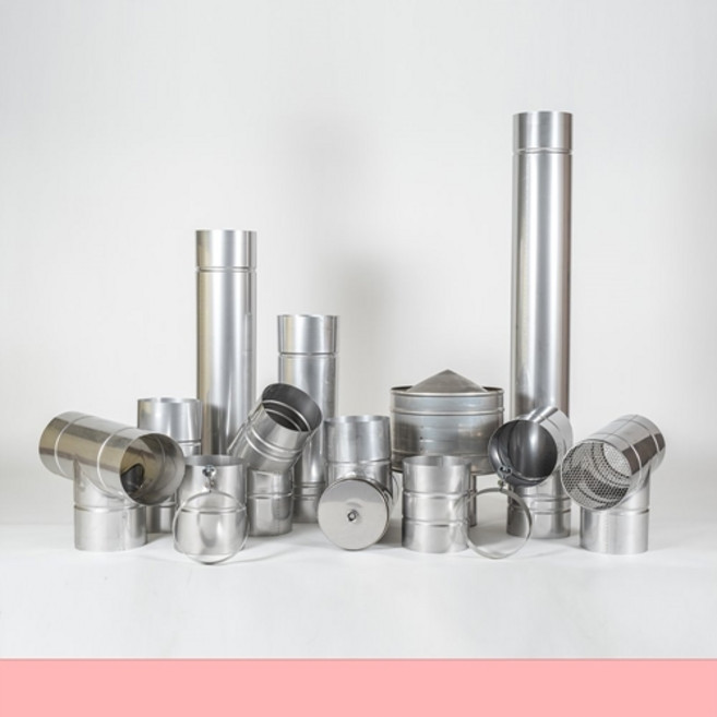 100mm 스텐연통 화목난로연통 펠렛난로 보일러 굴뚝, 이중관(70/50cm)