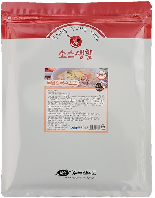 [두원식품] 두원 칼국수 스프, 1개, 1kg