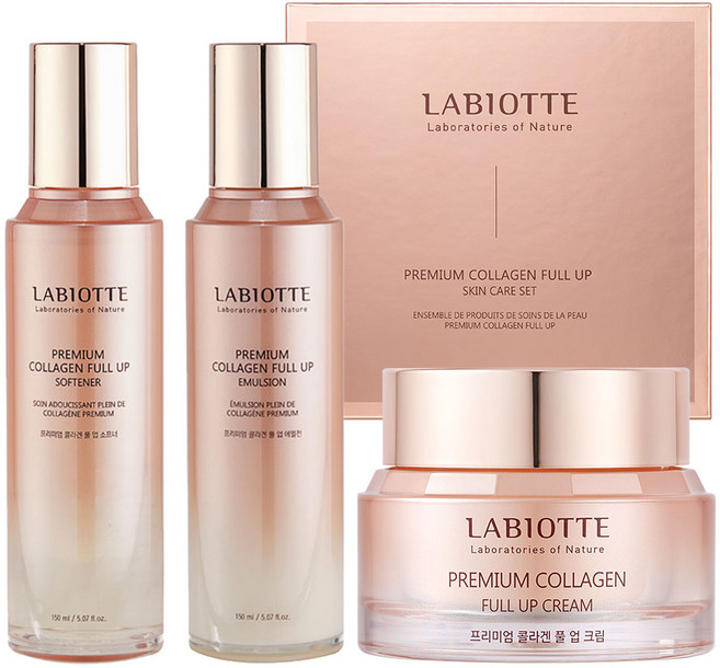 프리미엄 콜라겐 풀 업 스킨케어 세트 (소프너+에멀전+크림), 1세트