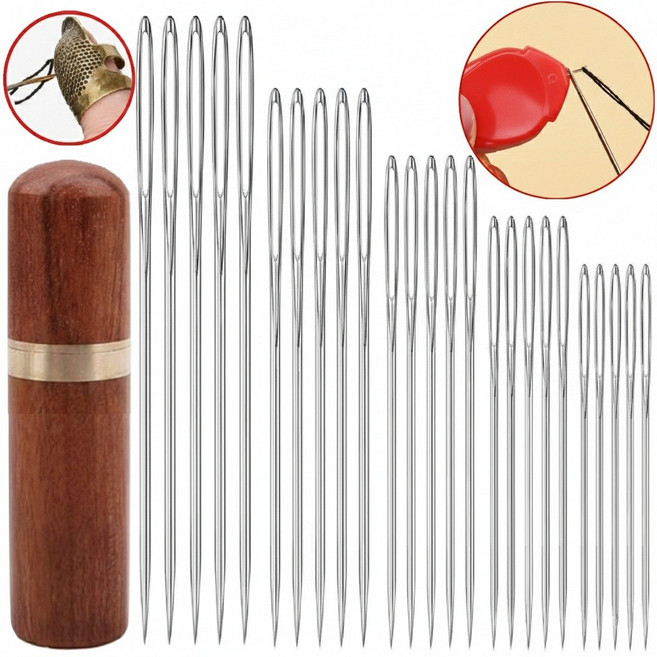 유미닉 대왕구멍 큰귀바늘 뾰족한 구멍큰바늘, 25개