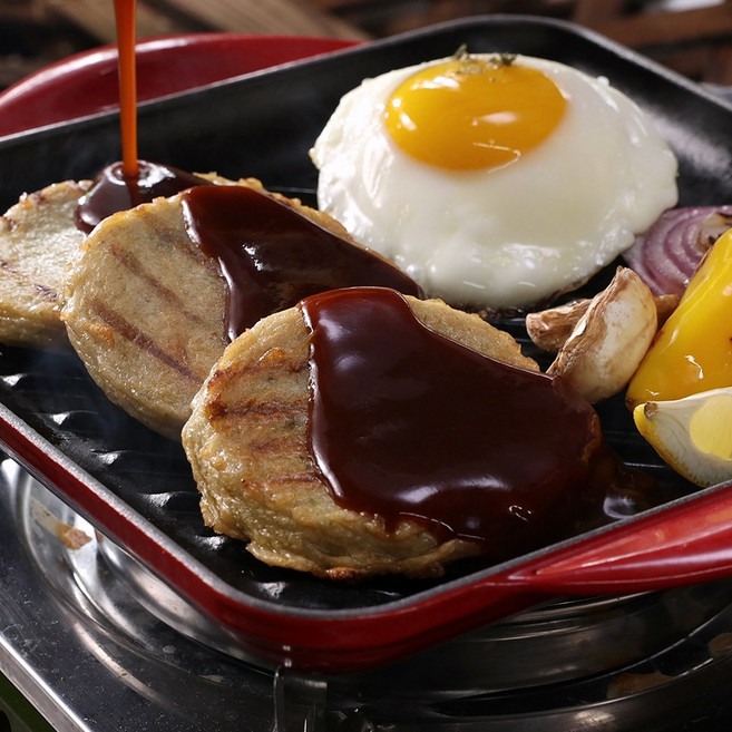박미란명장 손맛난 해물 함박스테이크 60g 28개 현미 어육 어묵 두부 건강 스테이크 우렁이 패티 떡갈비