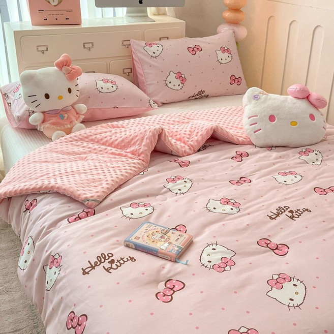 에프식스 산리오 봄 가을 겨울 차렵이불 키티 폼폼푸린 마이멜로디 쿠로미 시나모롤