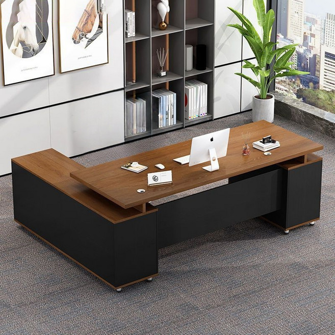 모던심플 책상세트 사무실용 임원중역사장 오피스책상, G01+오른쪽 캐비닛