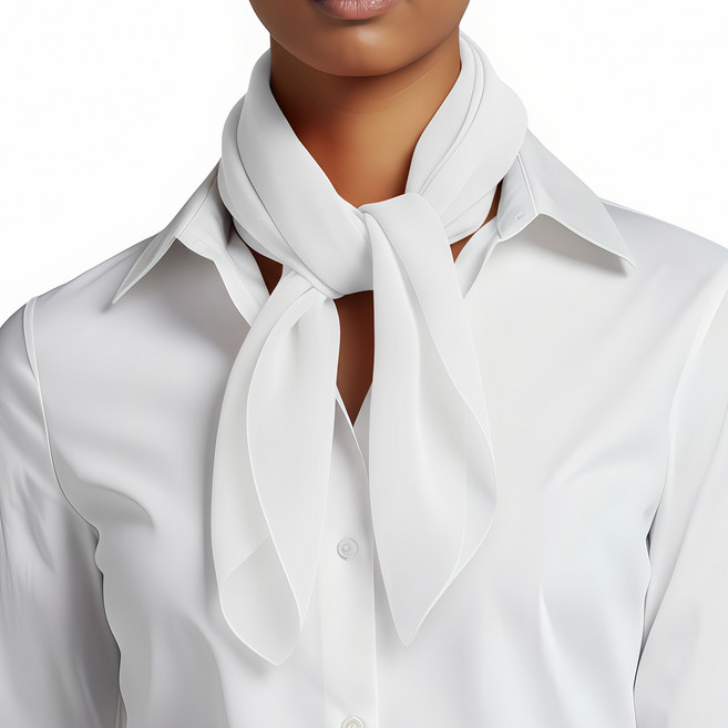 베이직센스 여성 쉬폰 무지 정사각 쁘띠 스카프 데일리 간절기 목 머플러