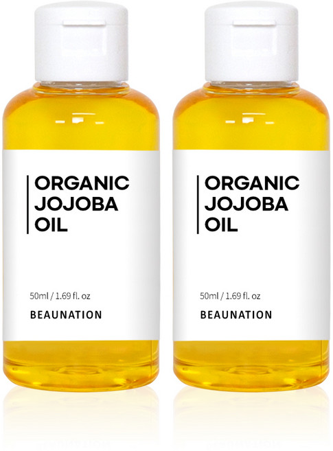 JHP 유기농 100% 호호바오일 50ml 1+1 보습 비건 페이스오일, 2개