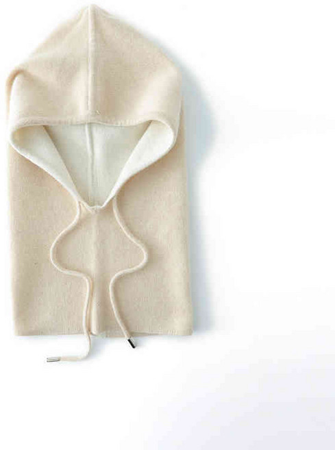 더제이안나 캐시미어 니트 발라클라바 겨울 바라클라바, 아이보리화이트