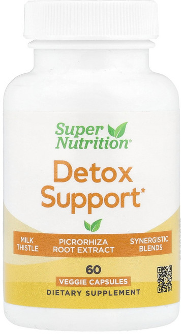 Super Nutrition 보충제 밀크시슬 추출물 호황련 뿌리추출물 강황 민들레 분말 소화 증진 혼합물 함유 베지 캡슐 60정 Nutrition (슈퍼 뉴트리션), 1개