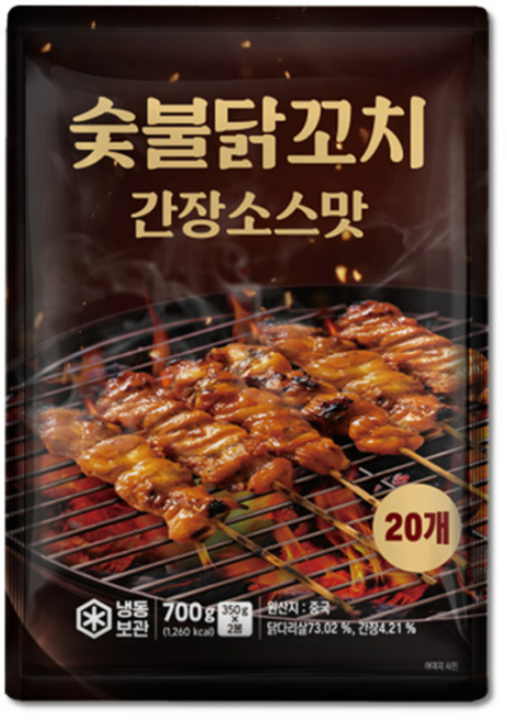 바이오푸드몰_식자재왕 푸디스트 숯불닭꼬치 간장소스맛 700g, 17개