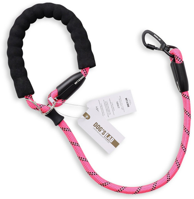 독스랩 숏리드줄 중형견 대형견 로프, 핑크, 1개