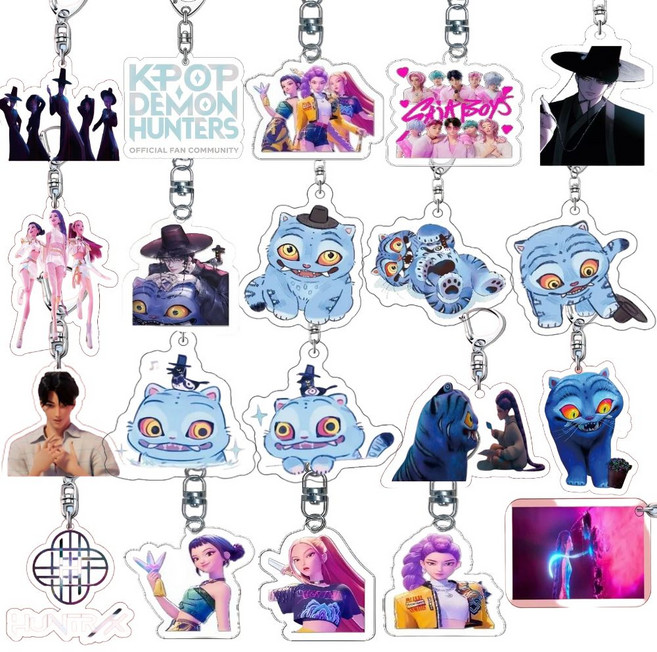 케이팝 데몬 헌터스 케데헌 아크릴 키링 20종 개별포장 풀세트 선물용, 20개, 혼합색상