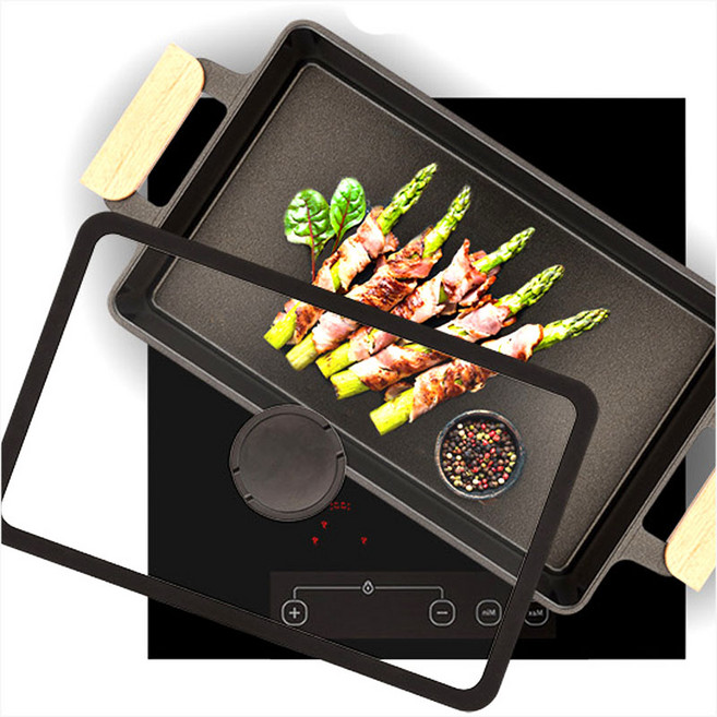 스퀘어 IH올인원 사각팬 32cmx20cm/직화사용가능/전골팬/다용도, 1개