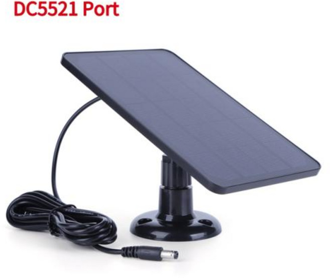 태양광 패널 태양 패널 마이크로 USB C 타입 태양광 패널 야외 전지 충전기 보안 카메라용 소형 가정용 조명 시스템 10W 5V 2in 1, 1개, 1) Black DC Port