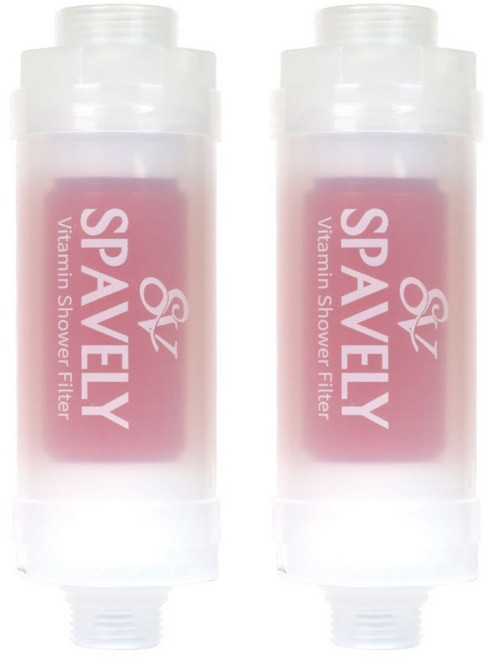 SPAVELY 스파블리 비타민 샤워필터, 2개, 로즈