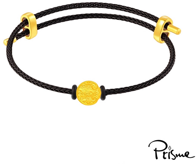 Prisme Gold 男士黃金手環 (金重約0.08錢)