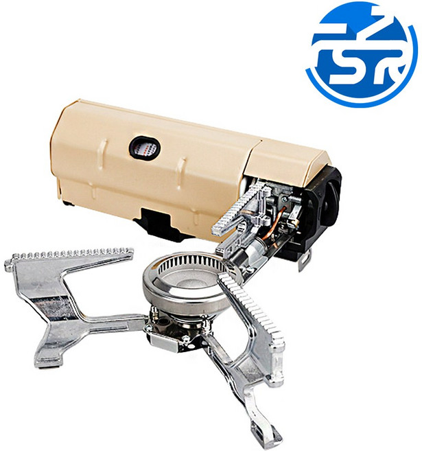 휴대용 폴드레인지 접이식 버너 휴대용 캠핑용 화력조절 컴팩트 가스 부르스타, 폴드레인지(카키), 1개