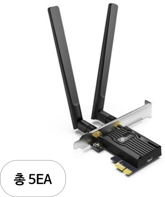 티피링크 AX1800 Wi-Fi 6 블루투스 어댑터, Archer TX20E, 5개