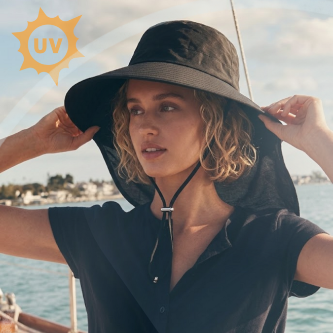 아르티오 챙넓은 햇빛가리개 벙거지모자