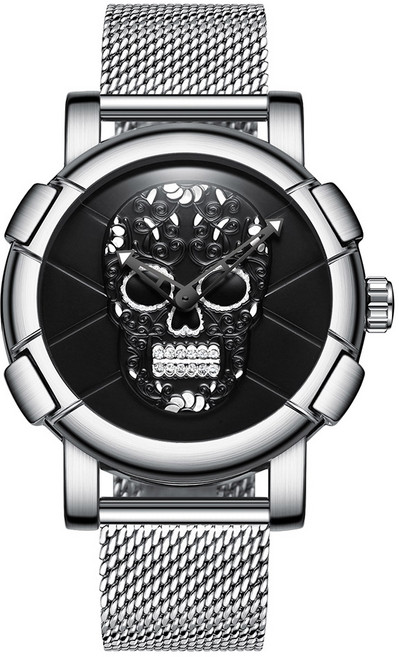 바이든 남성 메탈매시밴드 패션 손목시계 BD0861WH