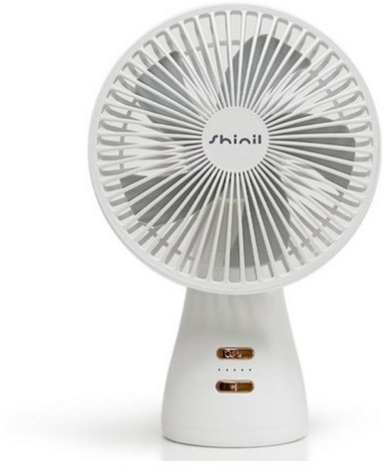 신일 BLDC 무선 자동회전 무드등 타프팬 미니 오브제 탁상용 선풍기, 화이트, SIF-JH6MD