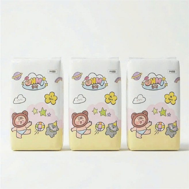 오미 OHMI 남녀공용 아기 기저귀 팬티형, 10매, 중형(M)