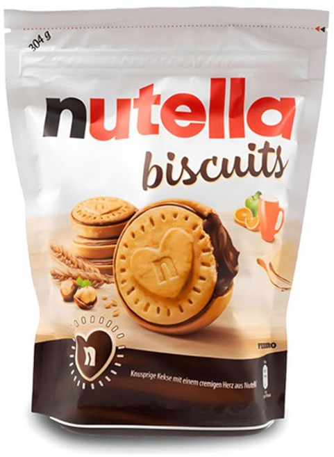 Nutella Biscuits 재밀봉 가능한 백 303.9g(10.1온스)