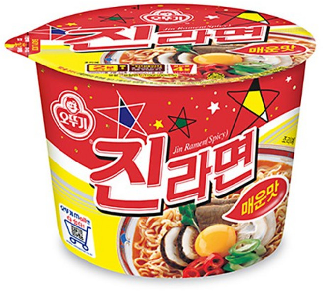 오뚜기 진라면 매운맛 큰컵, 12개