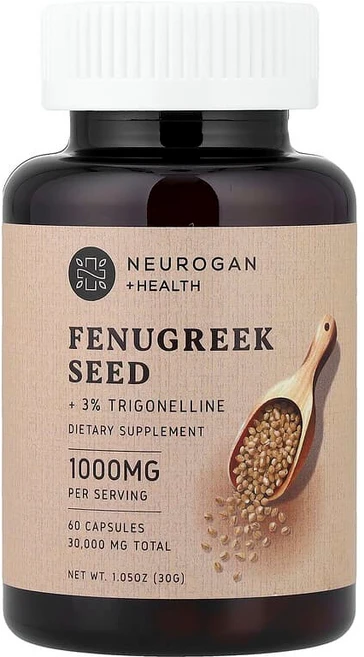 Neurogan Health 호로파씨 + 3% 트라이고넬린 캡슐 60정(캡슐 1정당 500mg) NEG-55231, Neurogan Health, 호로파씨 + 3% 트라이, 1개, 30g - 쿠팡