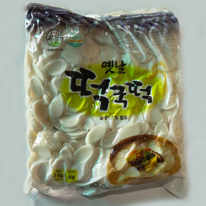 송학식품 옛날 떡국떡, 3kg, 2개