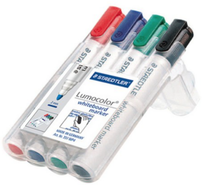 스테들러 화이트보드 마카 351WP4 4색세트, 4COLOR (혼합), 16개