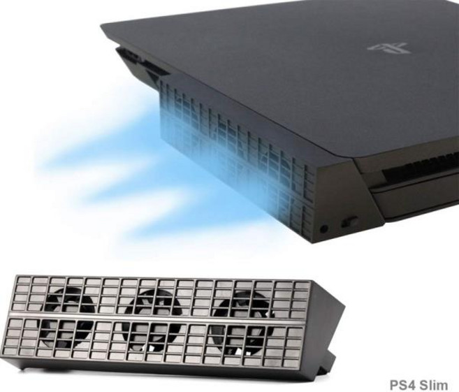 Sony PS4 Slim Cooler 게임 액세서리 용 온도 제어 냉각 팬 PlayStation4 콘솔, 1개