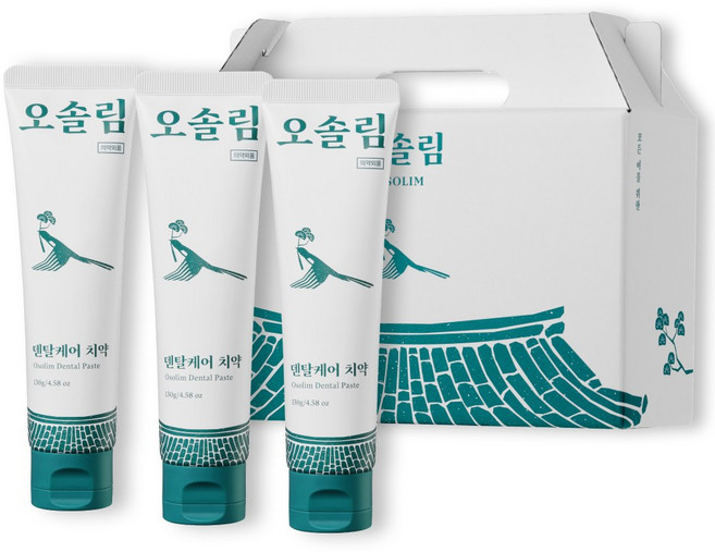 오솔림 프리미엄 고급 치약 선물 세트 어른 시부모님 부모님 선생님 집들이 명절 선물 추천파 우더 페이스트, 390g, 1개, 세트1(페이스트3)