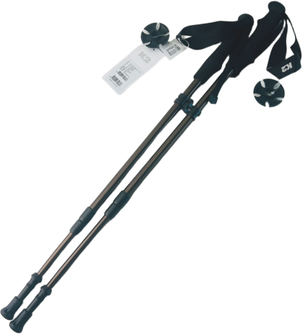 K2 케이투 3단 등산스틱 튼튼하고 내구성 좋은 두랄루민, 브라운, 1세트