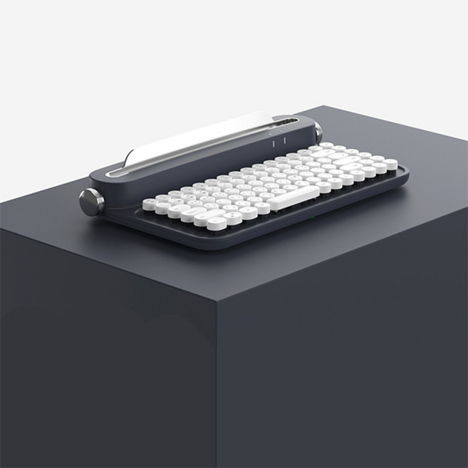 B305 스마트폰/태블릿PC 거치할수있는 블루투스 레트로 키보드, 텐키리스, 쿠팡 본상품선택, 아이보리