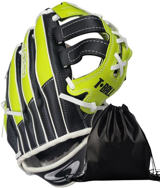썬버드 티볼글러브 우투 왼손착용 티볼장갑 투센 파우치, 1세트, TW60 그린