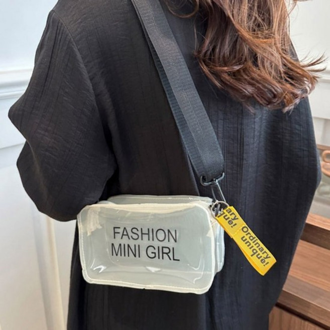 6컬러 여름 투명백 젤리가방 보조가방 사각 크로스백