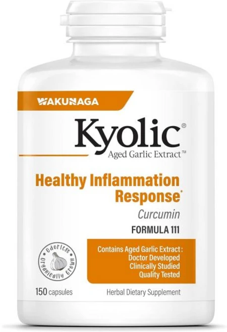Kyolic Aged Garlic Extract Formula 111 Healthy Inflammation Response* Curcumin 50 Capsules, 150정, 1개 - 쿠팡