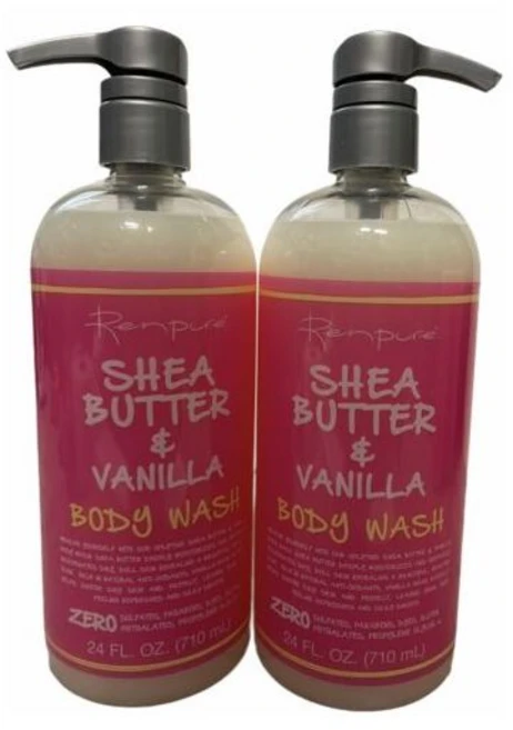 샤워 젤 바디샴푸 바디 클렌져 소프 RENPURE 워시 SHEA 버터 & 바닐라 24 온스(1온스=약30g) EACH BOTTLE(2 BOTTLE) NEW, 710ml - 쿠팡