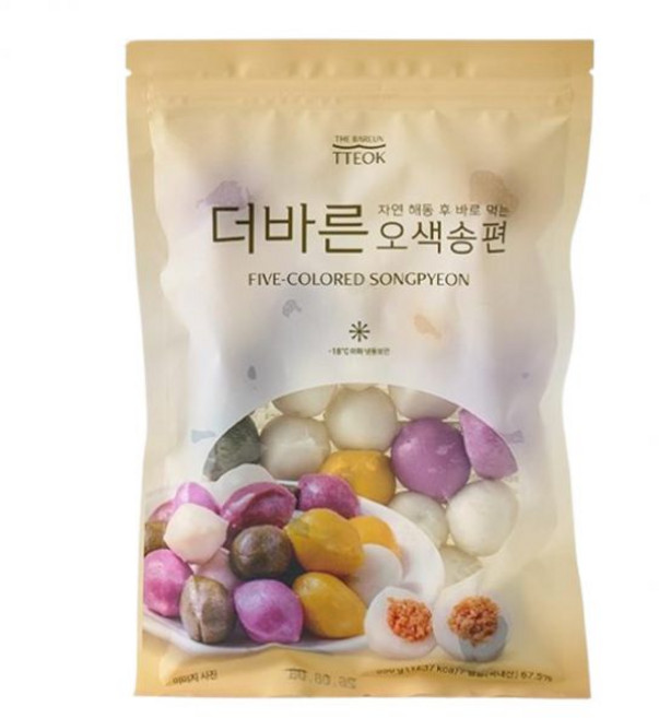 더바른떡 자연해동 오색송편 550g 2개, 더바른떡 자연해동 오색송편 550g, 2개