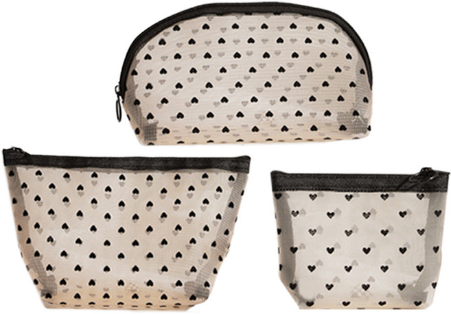 오드상회 화장품파우치 3종세트 파우치 도트파우치 여행용파우치 미니파우치 메쉬파우치 생리대파우치 매쉬파우치