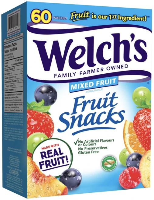 웰치스 과일 스낵 캐나다 Welch's Fruit Snacks, 22g, 60개 - 쿠팡