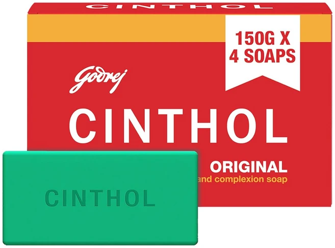 Cinthol Original Soap Germ Protection | Soaps For Bath | Grade 1 Soap For All Skin, 4개입, 150g - 쿠팡