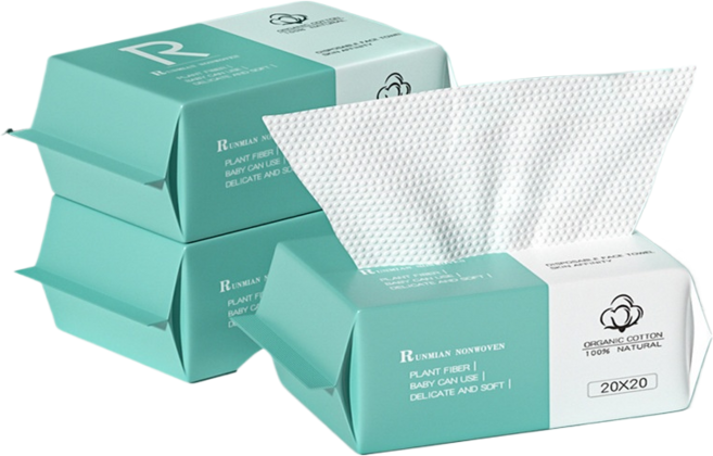 일회용 세안 코튼 소프트 타월 화이트, 3개, 100매입