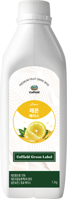 커필드 레몬 음료 베이스, 1.2kg, 1개