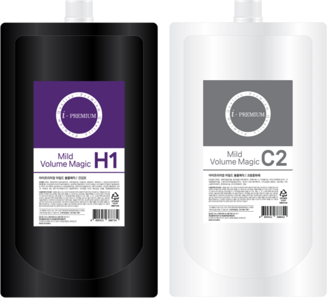 아이프리미엄 마일드펌 볼륨매직 스트레이트 일반모발용 1제 1000g + 2제 1000g, 1개, 1000ml